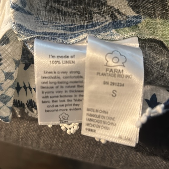 Farm Rio Ancient Garden Tropical Multicolored Mini Dress Small - Picture 6 of 6